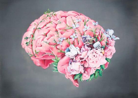 Мозг с цветами.