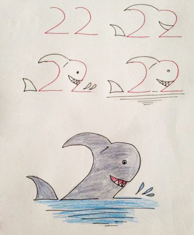 Как научить ребенка рисовать цифрами 8