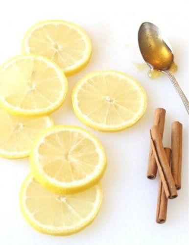 Лимон, мед и корицу