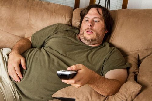 ожирение тучный человек на диване