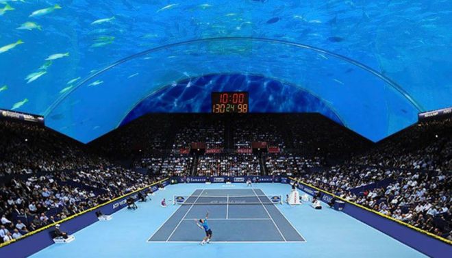 первый в мире теннисный корт под водой построит в Дубае 3