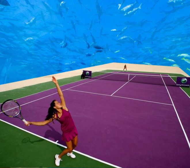 первый в мире теннисный корт под водой построит в Дубае 4