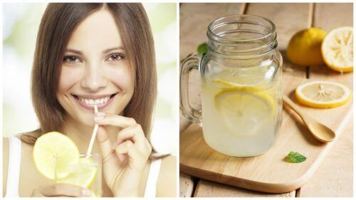 лимонный сок и улыбающаяся женщина