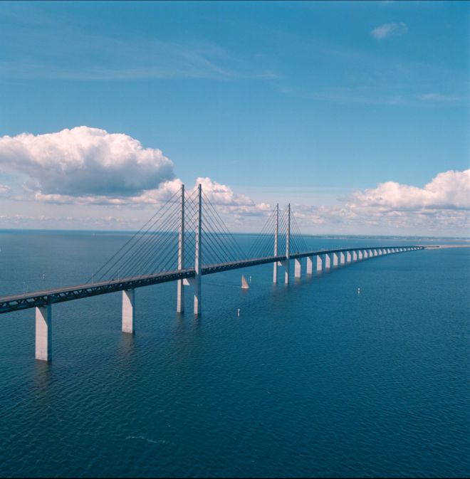 уникальный мост Дания и Швеция 1