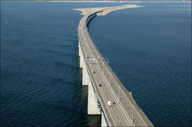 уникальный мост Дания и Швеция 4