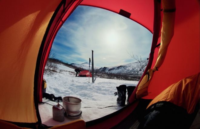 утром вид из палатки 9