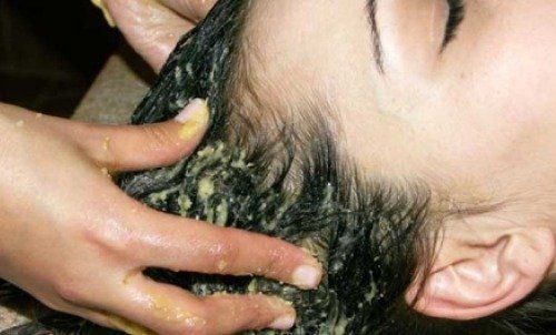 Массаж кожи при мытье волос